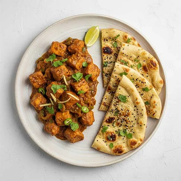 Takatak Shimla Mirch Chicken With  Sesame Naan